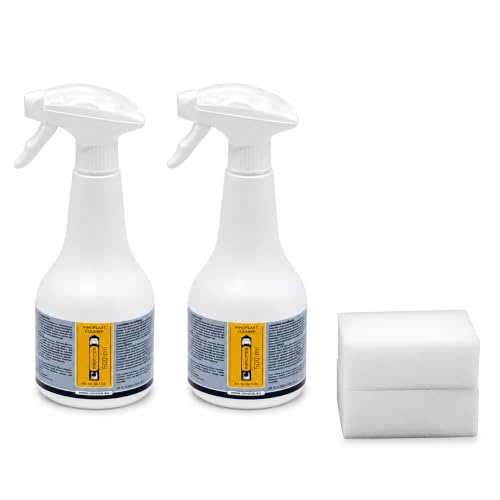 Innotec Innoplast Cleaner - 2 pezzi per rimuovere la ruggine, la nicotina, il grasso, lo sporco – Innoplast Cleaner 500 ml + spugna per la pulizia, senza silicone per riparazioni e riparazioni di