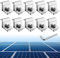 Anbte 10 Pcs Support de Montage de Panneau Solaire 30-45mm en Z , Fixation Panneau Solaire Adjustable en Alliage d'Aluminium avec 10 Vis M8, Kit de Montage Photovoltaïque Pinces (Argent)