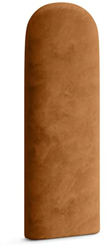 Muralo Wandkissen Gepolstert, Oval, Velours - 30x100 cm, Honiggelb | Wandpaneel, ideal als Bettkopfteil oder Lendenkissen - für Schlafzimmer und Wohnzimmer, einfache Anbringung mit Montagekleber