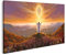 islandburner Bild auf Leinwand Jesus Stehend Auf Hügel Betend zu Gott Glaube Religion Bilder Wandbilder Poster JCIL-1K