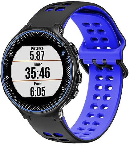 BOJYS Forerunner 235 Armband Silikon, Ersatzarmband Einstellbar Uhrenarmbänd Doppelte Farbe Sport Armband für Forerunner 735XT 235 235Lite 230 220 620 630 Approach S20 S6 S5