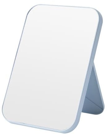 Naapesi Espejo plegable portátil, espejo de tocador de escritorio Super HD, espejo rectangular de maquillaje, espejo de viaje plegable compacto, espejo cosmético ligero, manos libres/de mano/mesa, 20