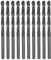 sourcing map 10pcs Jobber Drill Bits 4.2mm (1/6) Nitride Coated High Speed Steel (HSS) 4241 Twist Drill Bits for Stainless Steel Copper Aluminum Alloy Metal Wood Plastic, Black