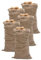 vidaXL Jute Burlap Sack Bags 5 pcs, Hessian 100% Natural 220 gsm for Multi-purpose Storage and Protection, Size 65 x 135 cm - Brown