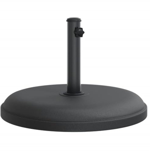 vidaXL Base de Parasol pour mâts Ø32/35/38 mm 25 kg Rond, Base de Parapluie, Support de Parasol, Base de Parasol de Patio, Support de Parapluie