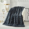 Kuscheldecke Kaninchen Plüsch Flauschige Decke Soft Wohndecke Dick 1000GSM Flanell Couchdecke Warme Überwurfdecke Sofadecke Vielseitig Blanket Für Bett Sofa Schlafzimmer Büro Dunkelgrau 100x160cm