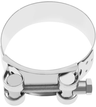 Motorcycle Exhaust Pipe Clip Stainless Steel Motorbike Exhaust Clamp 60-63mm Accessories for Car Motorcycle Exhaust Pipe Clamps Silver