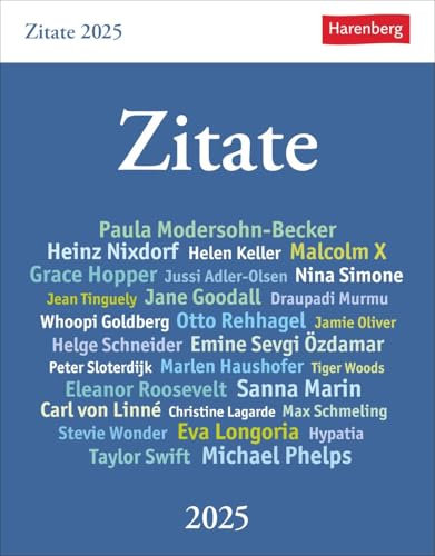 Zitate - Kalender 2025 - Harenberg-Verlag - Wissenkalender - Tagesabreißkalender mit Zitaten für jeden Tag - 12,5 cm x 16 cm