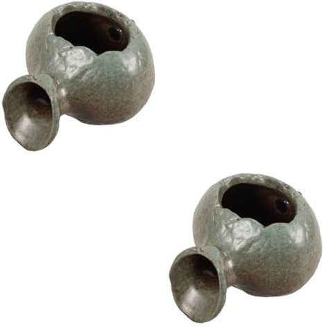 Cabilock 2st Tontopf Mit Wasserzylinder Zirkulationsbrunnenglas Garten-Wasserfall- Gartenbrunnenglas Gartenwasserfallglas Wasserbrunnenglas Für Den Außenbereich Zen-brunnen Keramik