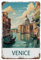 PGCKSK Venedig Italien,Metall Blechschild Retro Eisen Malerei für Bar Man Cave Cafe Familie Garage Wanddekoration(30 x 40 cm) 12 x 16 Zoll-O48