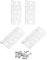 sourcing map 4Pcs 3x1.4 Inch Door Hinges Non-Mortise No Noise Bifold Door Hinges Plating for Cabinet Furniture Window Wardrobe with Screw, White