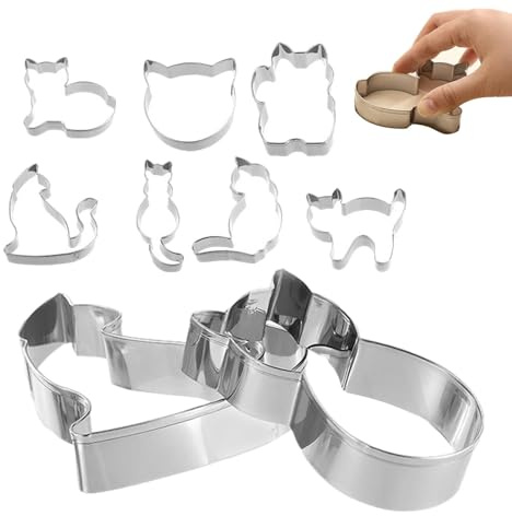 Metal Cookie Cutter Set,9pcs Stainless Steel Small - Funny Cartoon , Kitchen Cutters for