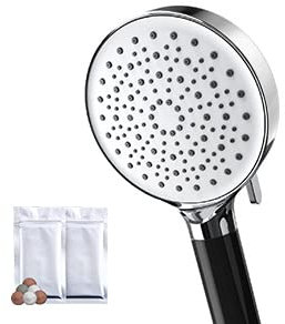 Newentor Shower Head Rain Showerhead with 1.5M Hose Black