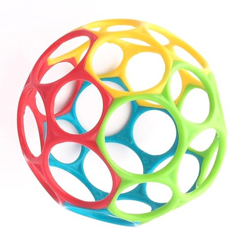 Fokroin Greifball für Babys, O Ball für Babys, Bright Starts, Weiche Beißring BPA-frei Silikon O Ball, Baby Trainingsball Geeignet für Männer und Frauen, Neugeborene, Kinder Bälle für Kinder