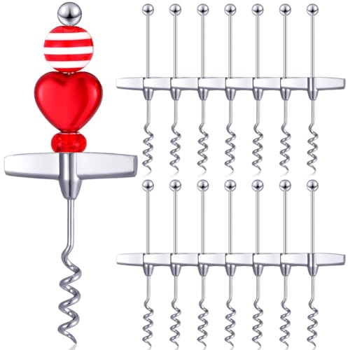 Qusedwey 15 Stück -Korkenzieher, Weinflaschenöffner, Perlen-Weinkorkenentferner für Bar, Restaurant, Küche, Getränke, Geschenke, Einfache Installation