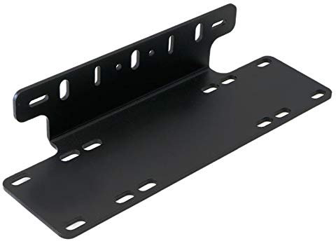 Fozriybefy 1 StüCk Front Stoß Stange Kennzeichen Halterung für GeläNde Wagen 4WD Led Leuchten Kennzeichen Halterung Halter, LED Arbeits Scheinwerfer Universal Basis