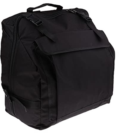 harayaa Weich Gepolsterte Schwarze Klaviertasche Akkordeon Rucksack für Bass Akkordeon, 120 Bass