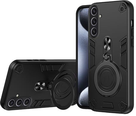 Handyhülle Kompatibel mit Samsung Galaxy S25 Plus Hülle, stoßfest, magnetischer Ständer, harte Abdeckung, stoßfest, staubdicht, sturzsicher, Schutzhülle in Militärqualität, kompatibel mit Samsung Gala
