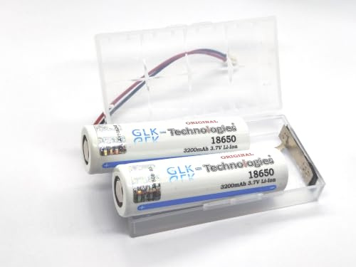 GLK-TECHNOLOGIES G2-18650 Li-Ion Akku 3.7V 6400mAh Wiederaufladbare Lithium Batterie mit JST-Stecker DIY Projekte, LED, Spielzeug