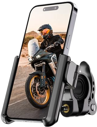 GREFAY Bike Phone Holder 1S Quick Release& 360° Rotation Motorbike Handlebar End Bike Phone Mount, Universal Bicycle Phone Holder for 4.0-7.0 Inch Smartphones