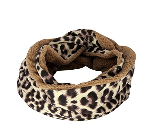 Sonia Originelli Loop Leo Schal Kuschelfell Polyester Winter Farbe Dunkel