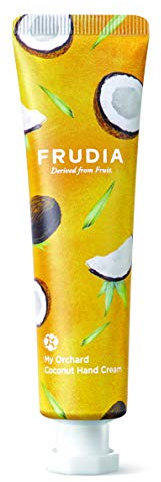 FRUDIA. My Orchard Crema Manos. Extracto de Coco. Hidratante y nutritiva. Calma la piel. Aroma a frutas. Textura Cremosa. Sin sensación pegajosa. Contenido 30 gr.