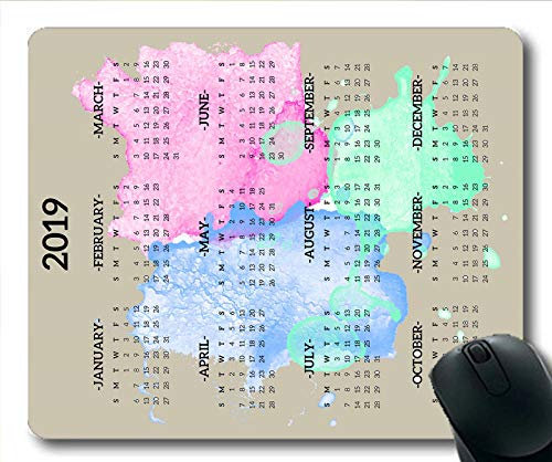 2019 Kalender-Mauspad benutzerdefiniert, Kalender 379 Gaming-Mauspad, Kalenderplaner 2019 mit Feiertagsdetails