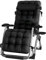 DQCHAIR Komfortable Schwerelosigkeit Liege Terrasse Faltbare Verstellbare Liege Außen Büro Strand Liege Extra Breiter Patio Liegestuhl Mit Kissen (Black)