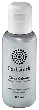 Bodypaintingfarbe Clean Colours Silber, 100 ml
