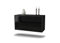 Dekati Lowboard Münster hängend (92x47x35) Korpus anthrazit matt - Front Hochglanz Schwarz - Push to Open