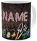 printplanet® Tasse mit Namen personalisiert - Motiv: Blumenbeet - individuell gestalten - Farbvariante Weiß