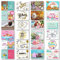 Domelo Geburtstagskarten 24er Set mit Umschlag, Happy Birthday Postkarten, Kraftpapier Karten zum Geburtstag, Geburtstagskarte für Mann/Frau/Kinder, Postkarte als Grußkarten (Set 1)