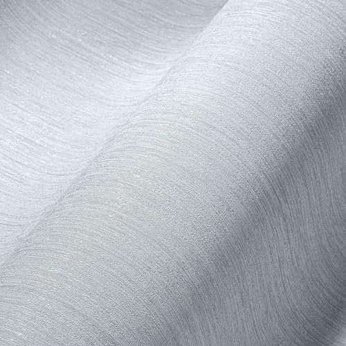 A.S. Création Livingwalls Unitapete The BOS Tapete einfarbig unifarben Vliestapete grau mit Glitzereffekt fein strukturiert 380985