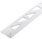 Dalsys Fliesenschiene Winkelprofil Aluminium (eloxiert) Weiß 2,5m x 8mm, Fliesenprofil