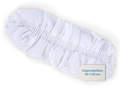 Tomaino Couvre-radiateur en tissu en coton, couvre-radiateur élastique, blanc 30 x 50 cm