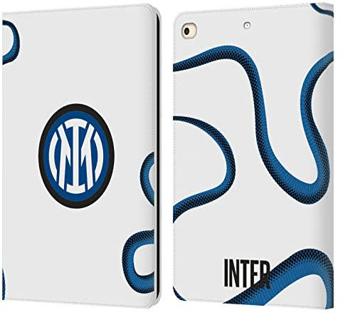 Head Case Designs Licenza Ufficiale Inter Milan Away 2021/22 Kit Crest Custodia Portafoglio in Pelle Compatibile con Apple iPad 9.7 2017 / iPad 9.7 2018