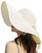Chapeau de Paille d'Été pour Femme à Large Bord - Pliable, UPF 50+, pour la Plage (Beige)