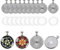 HERZWILD 20 Sets Round Bezel Pendant Trays, Alloy Diameter 25mm with Transparent Glass Cabochon Settings for Cameo Photo Necklace Jewelry Making. (Silver B)