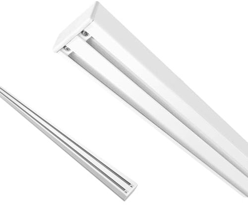 Home-Vision Gardinenschiene Vorhangschiene 2-läufig, 3-läufig oder 4-läufig (Serie X, 2-läufig, 180cm - nur Gardinenschiene) Aluminium, Inkl. Befestigungsmaterial, für Schiebevorhang
