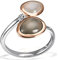 goldmaid Damen-Ring 925 Sterlingsilber Mondsteine grau und weiß 1 Zirkonia (58)