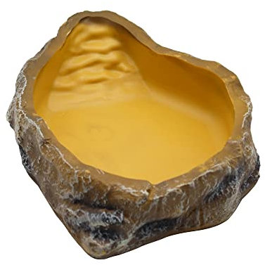 Reptilien Wassernapf WurmTeller, Terrarium Tank Schildkröten Futternapf für Eidechse, Schlange, Frosch, Skorpion, Igel, Hamster (Mittel)