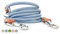Leisegrün Hundeleine kleine Hunde leicht | Führleine 3m verstellbar mit 2 Karabiner | 3 Meter lang x 0,8 cm | Nur 200 g | Modell Devon | Hellblau