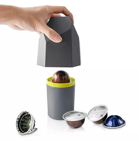 Coffee Capsule Recycling Tool, Coffee Pod Recycler Emptying Opener, Knock Box for Aluminum Pods, Eco Environment Friendly (for Nespresso VertuoLine)