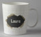 ILS I LOVE SHOPPING Tasse personnalisée avec nom gobelet en plastique 350 ml pour micro-ondes avec poignée petit déjeuner Made in Italy (LAURA)
