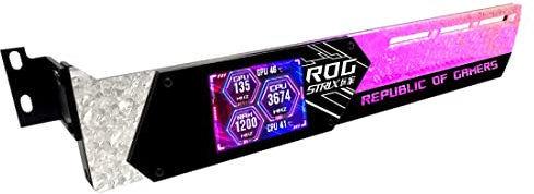 APAP GPU Mount RGB Graphics Card Holder, 30/40 Series Compatible, ROG/MSI/G.SKILL/CORSAIR Version, HDMI Output, PCIe x16 Interface