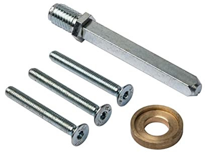 MS Beschläge Perno di cambio rotolo M12 da 8 mm, set di viti di fissaggio, perno quadrato, perno intercambiabile (spessore della porta 54 – 58 mm)