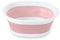 Bacinella Pieghevole, Catino Pieghevole Multifunzione Vaschetta Pieghevole per il Bucato da Campeggio con Manici per Viaggi Campeggio Bagno e Cucina (31 CM, Rosa)
