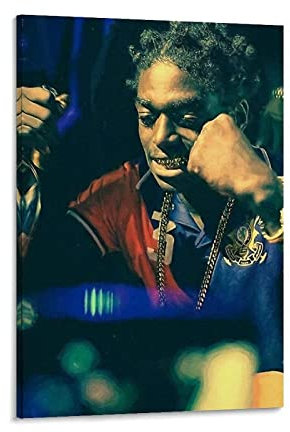 RIDAEX Poster und Drucke 60 * 90cm Senza Cornice Musicista Kodak Black Rapper Tela decorativa Wall Art Soggiorno Poster Camera da letto
