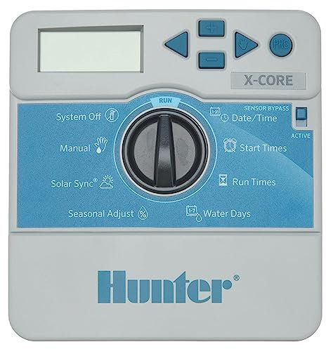 GNCGarden Hunter, Programmatore irrigazione Hunter, X-Core 601i 6 Stazioni (interno) | Programmatore irrigazione automatica | Timer irrigazione 6 Stazioni