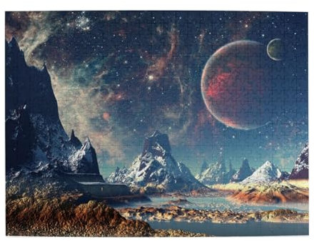 Alien Planet Print Jigsaw Personalisiertes Puzzle Holzpuzzle Lustiges Puzzle 500 Teile Für Erwachsene Geburtstagsgeschenk